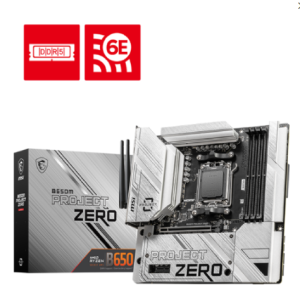 MSI B650M PROJECT ZERO AM5 m-ATX Motherboard